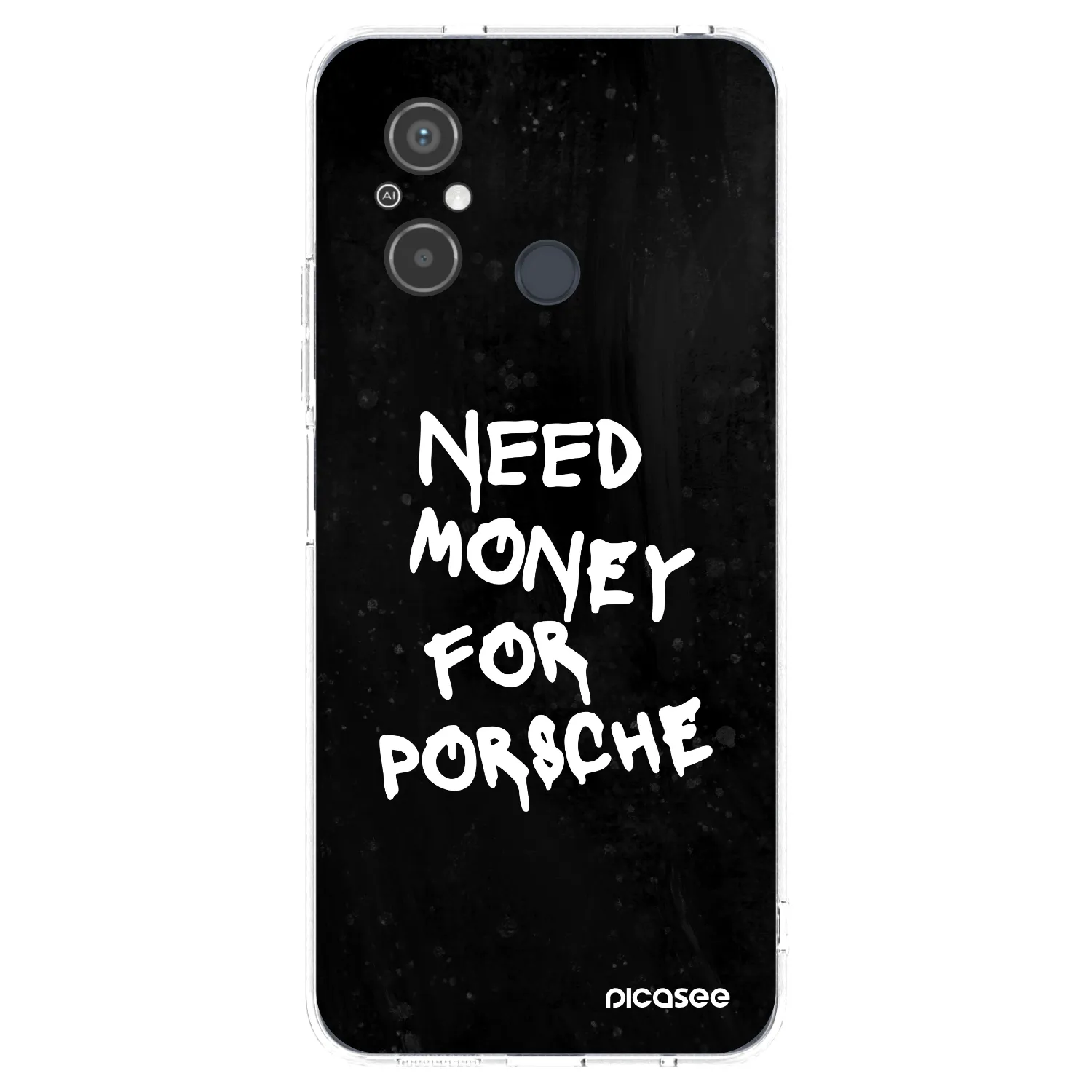Picasee silikonska prozirna maskica za Xiaomi Redmi 12C - Black Dollar