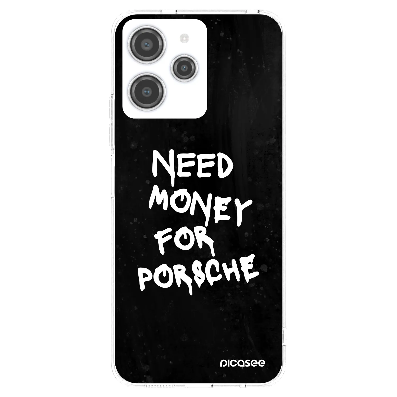 Picasee silikonska prozirna maskica za Xiaomi Redmi 12 4G - Black Dollar