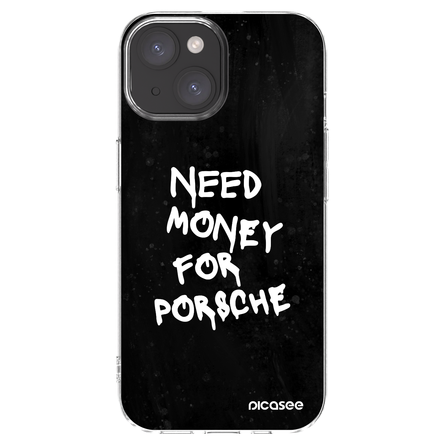 Picasee silikonska prozirna maskica za Apple iPhone 15 - Black Dollar