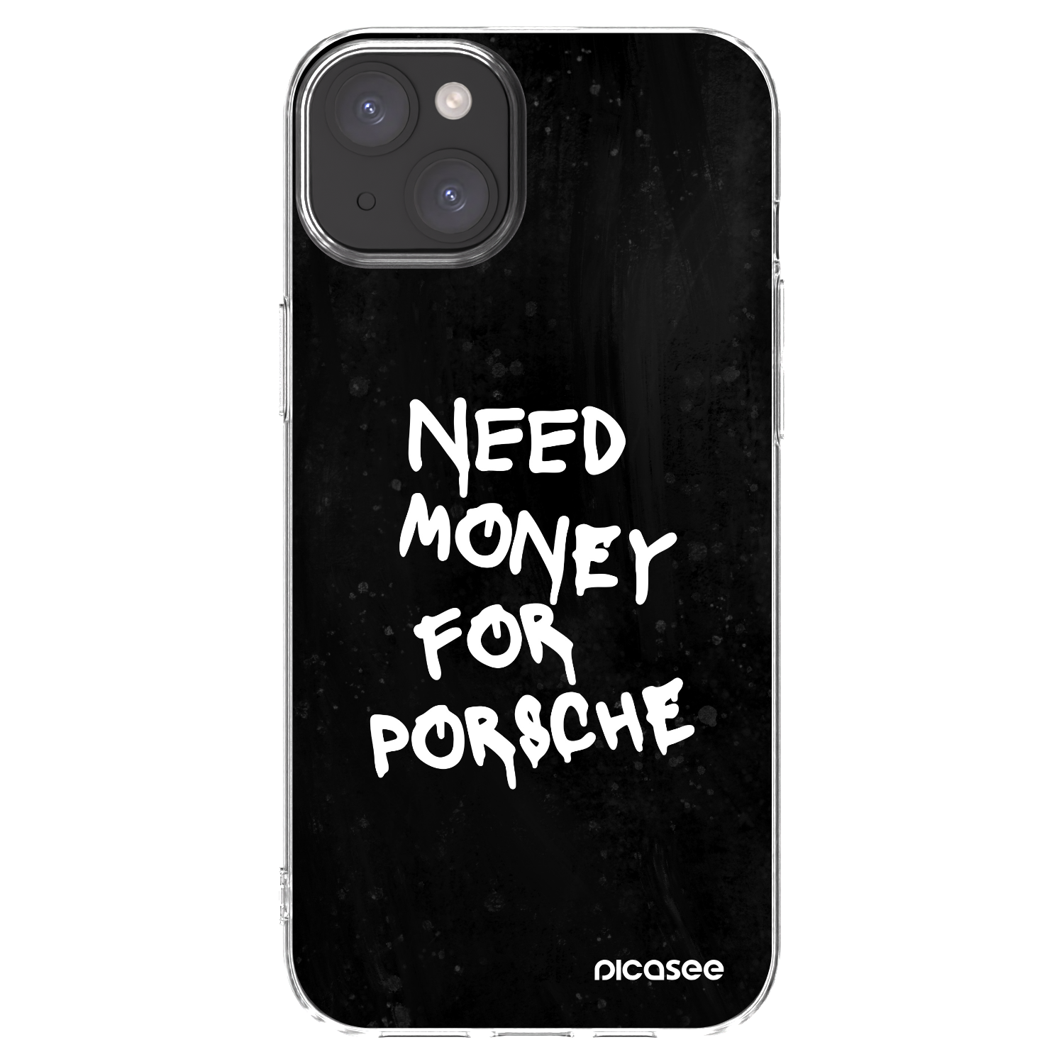 Picasee silikonska prozirna maskica za Apple iPhone 15 Plus - Black Dollar