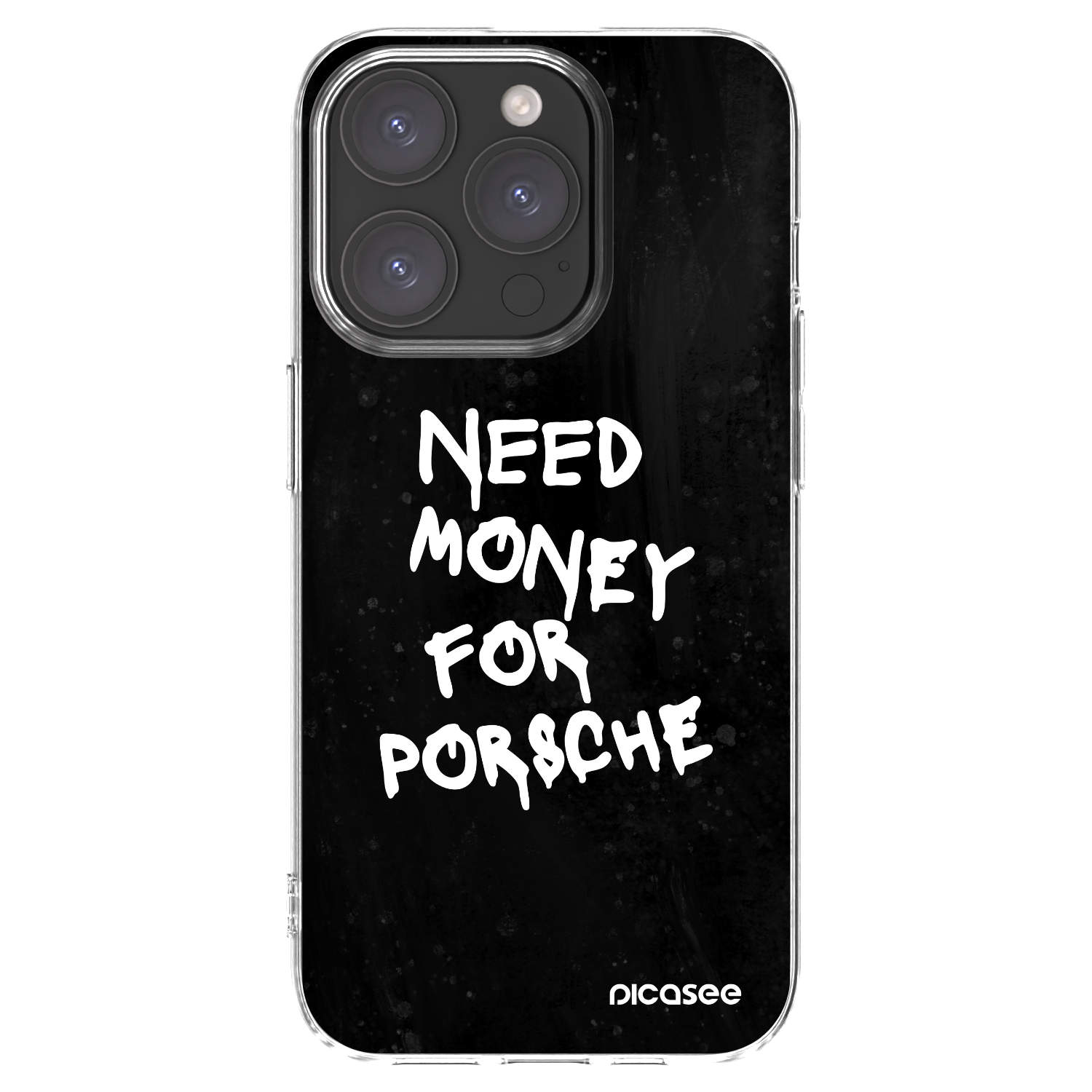Picasee silikonska prozirna maskica za Apple iPhone 15 Pro - Black Dollar