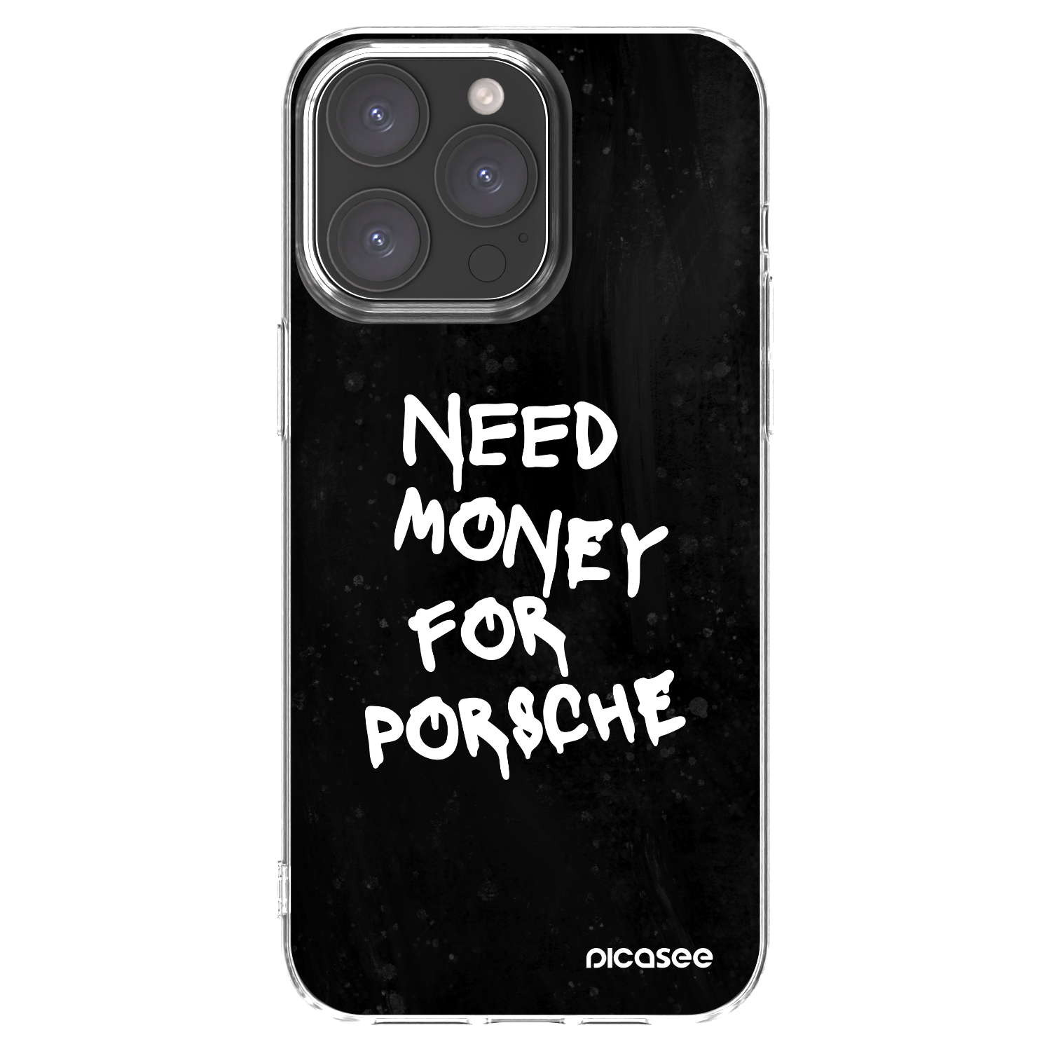 Picasee silikonska prozirna maskica za Apple iPhone 15 Pro Max - Black Dollar