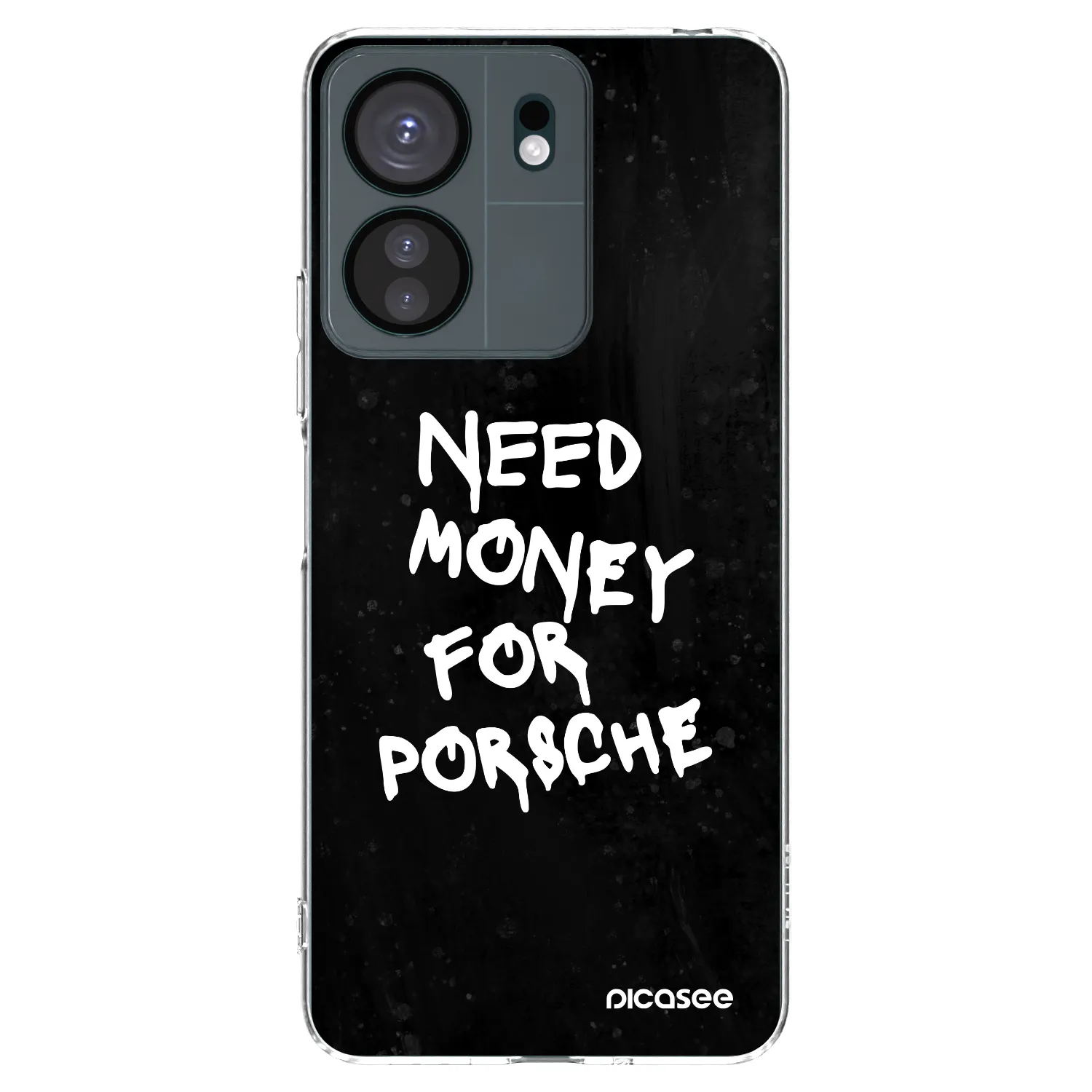 Picasee silikonska prozirna maskica za Xiaomi Redmi 13C 4G - Black Dollar