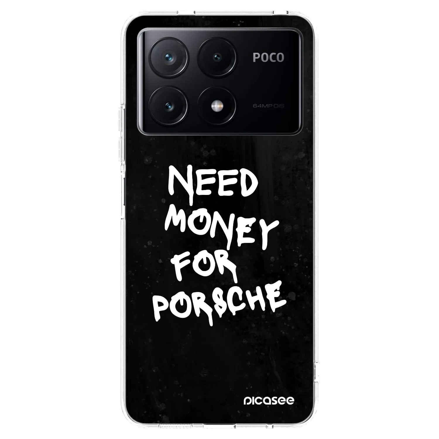 Picasee silikonska prozirna maskica za Xiaomi Poco X6 Pro - Black Dollar