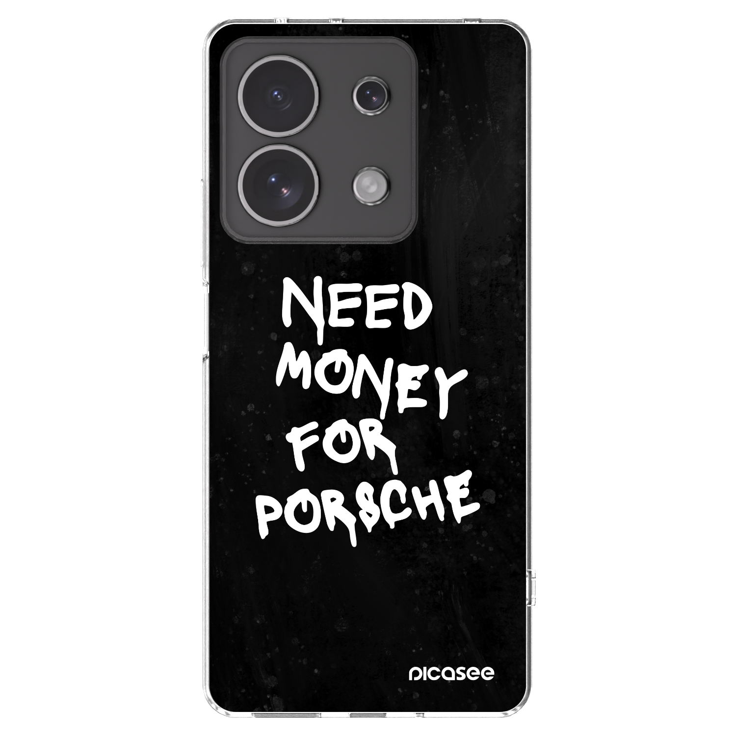 Picasee silikonska prozirna maskica za Xiaomi Redmi Note 13 4G - Black Dollar