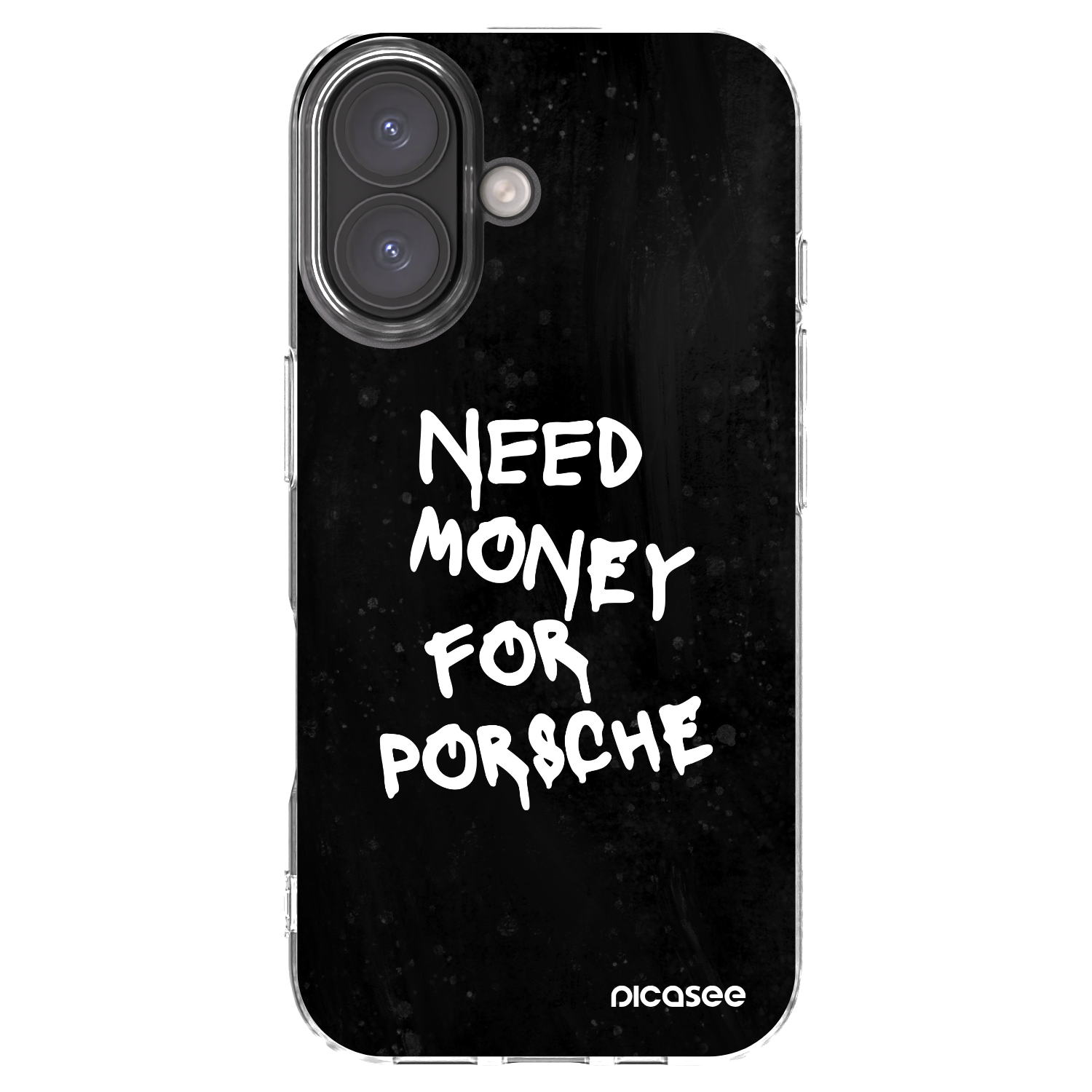 Picasee silikonska prozirna maskica za Apple iPhone 16 - Black Dollar