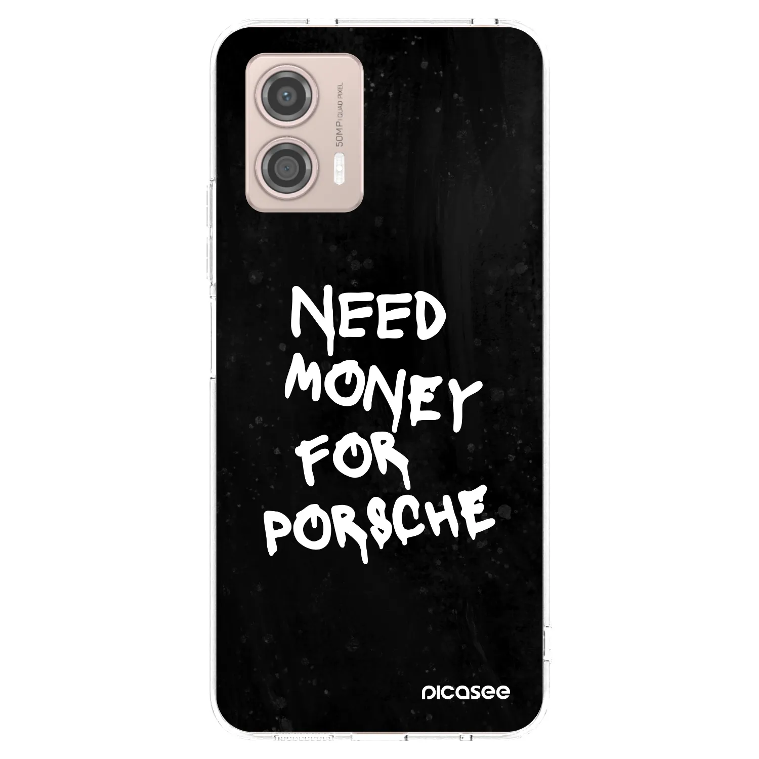 Picasee silikonska prozirna maskica za Motorola Moto G53 5G - Black Dollar