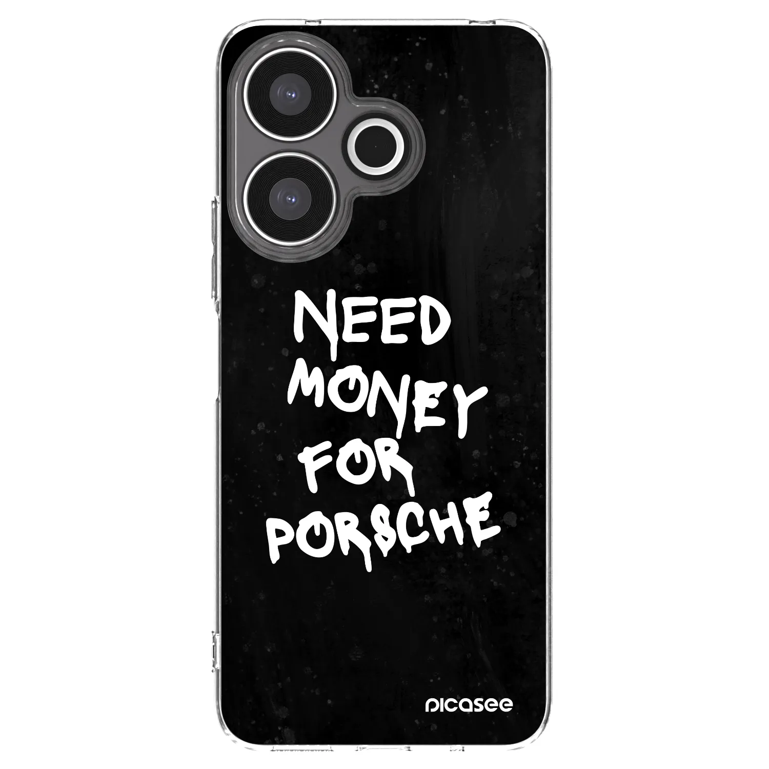 Picasee silikonska prozirna maskica za Xiaomi Redmi 13 4G - Black Dollar