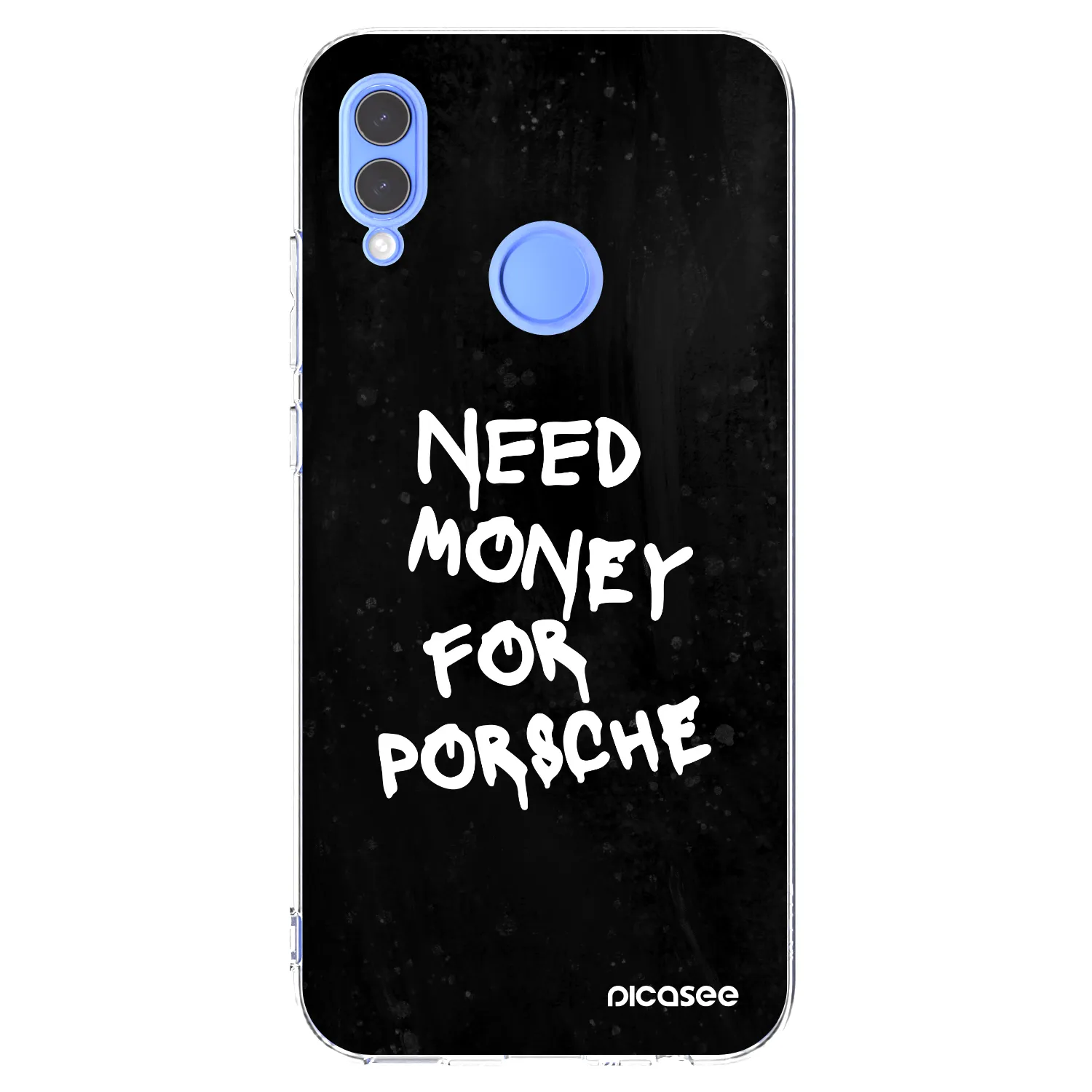 Picasee silikonska prozirna maskica za Honor 10 Lite - Black Dollar