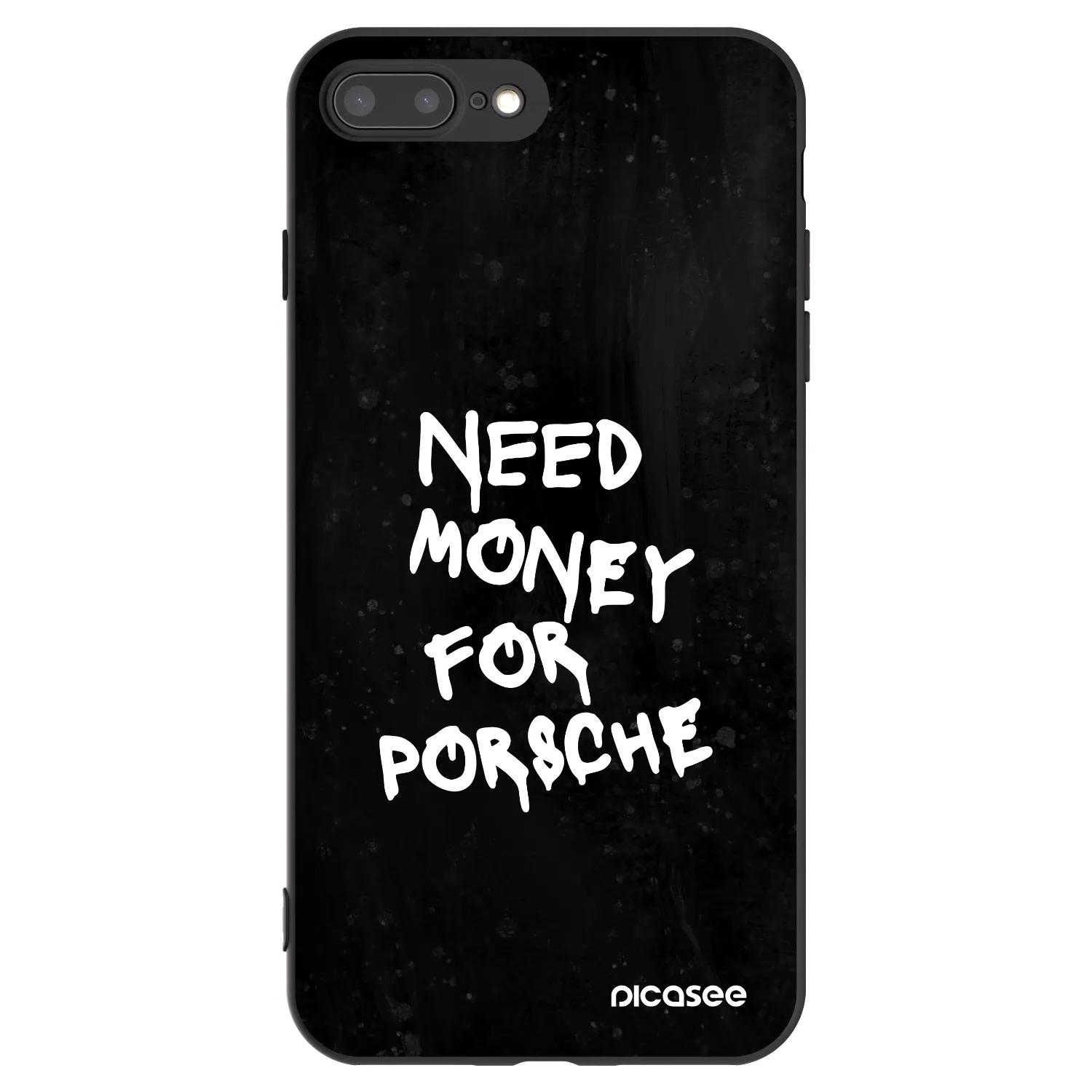 Picasee crna silikonska maskica za Apple iPhone 8 Plus - Black Dollar