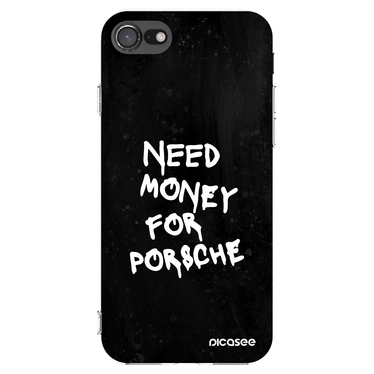 Picasee silikonska prozirna maskica za Apple iPhone 7 - Black Dollar