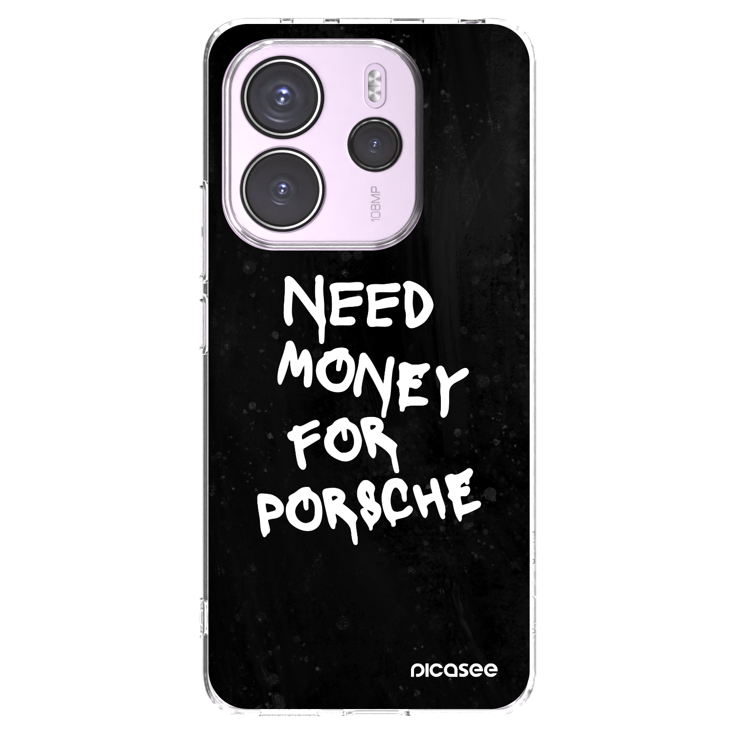 Picasee silikonska prozirna maskica za Xiaomi Redmi Note 14 4G - Black Dollar