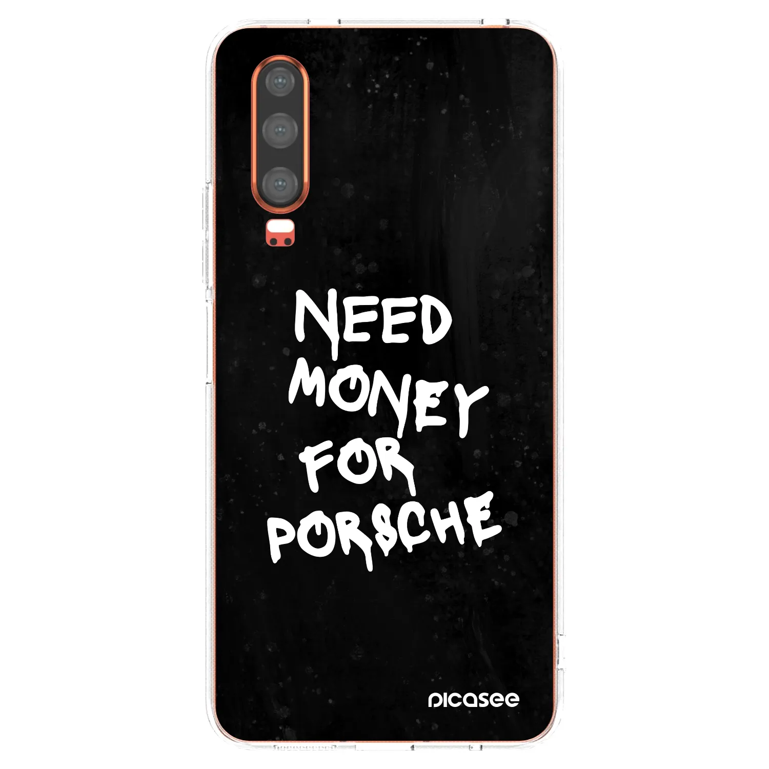 Picasee silikonska prozirna maskica za Huawei P30 - Black Dollar