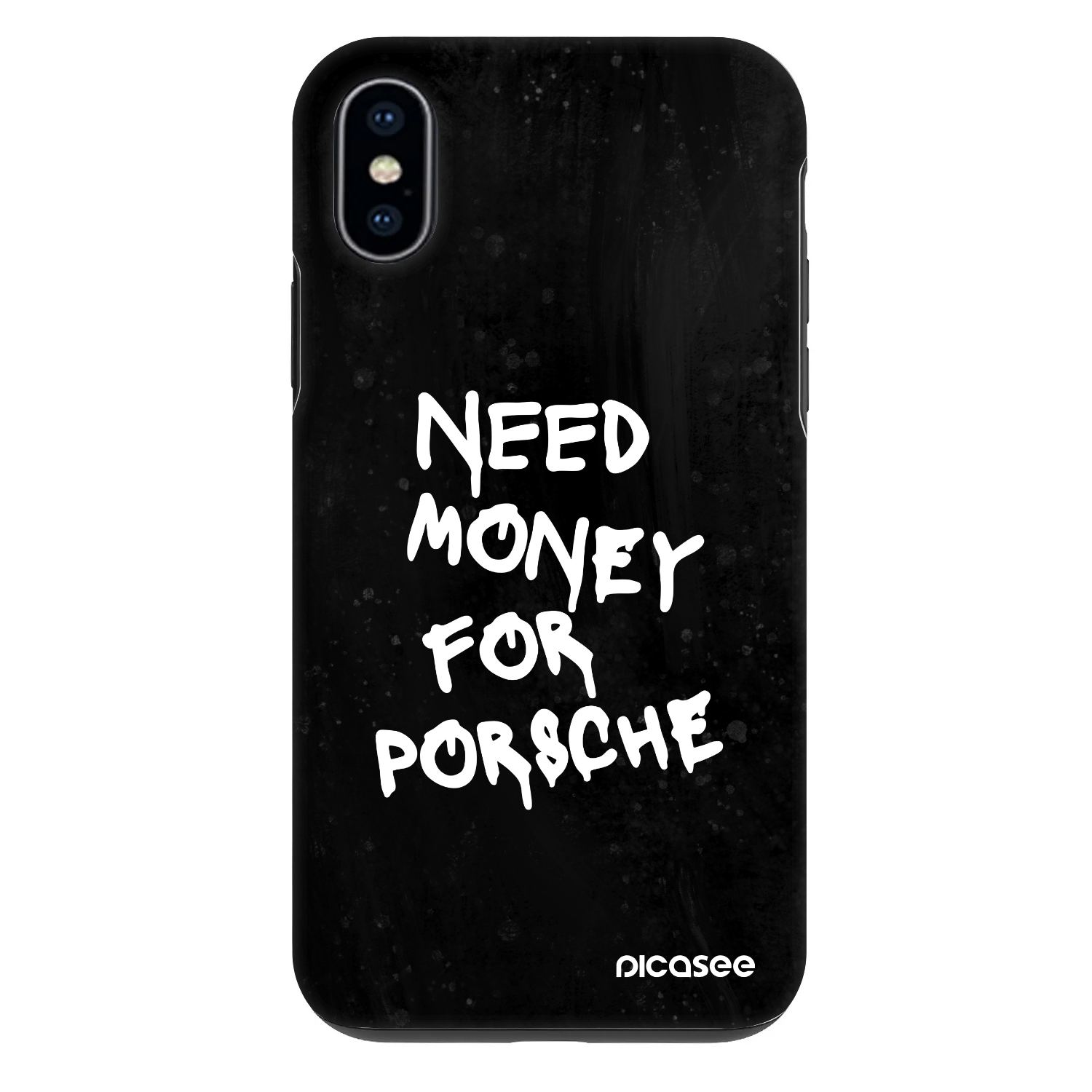 Picasee Fashion Case za Apple iPhone X/XS - Black Dollar