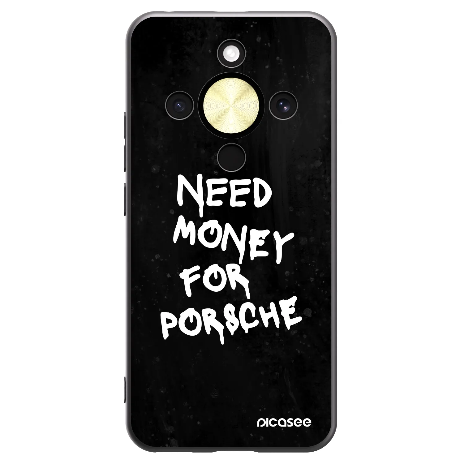 Picasee crna silikonska maskica za Honor Magic8 Lite 5G - Black Dollar