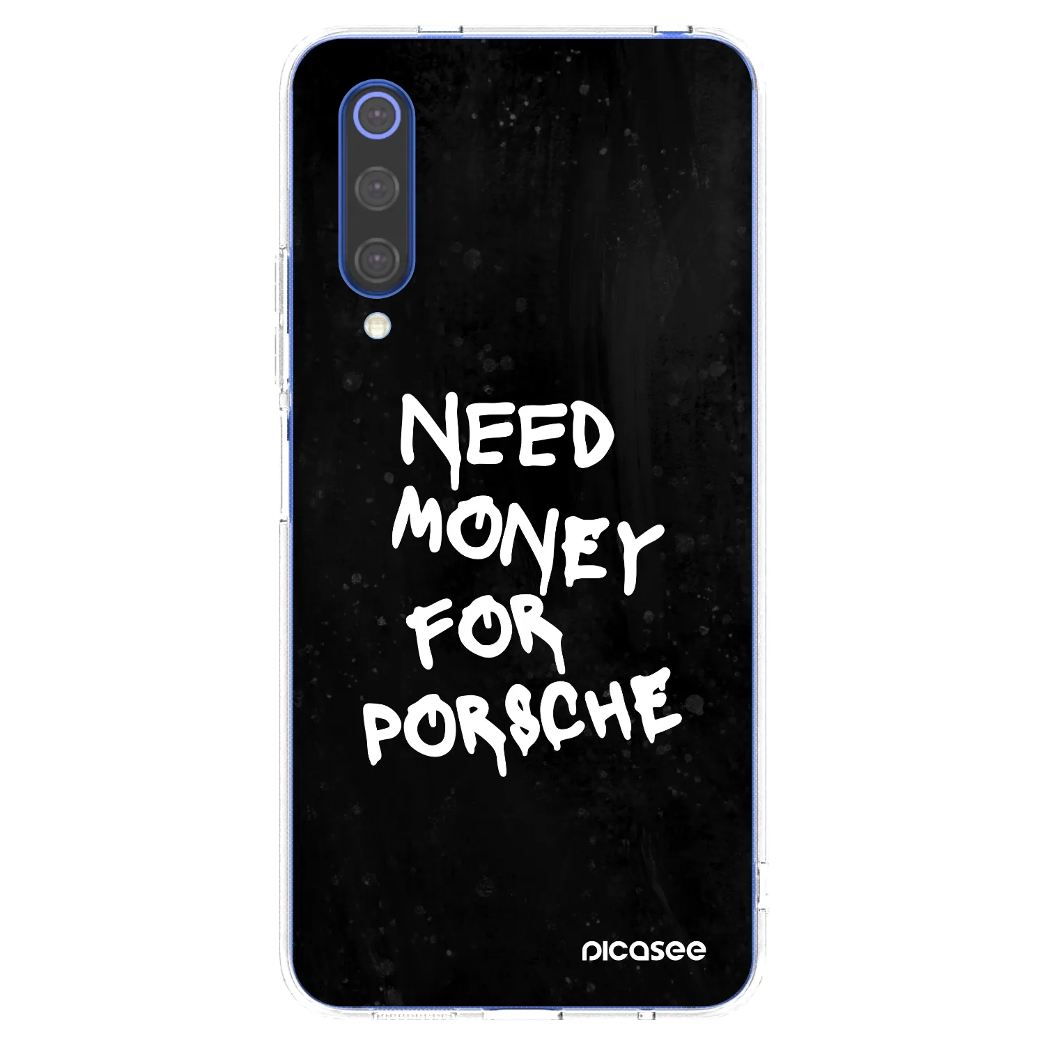 Picasee silikonska prozirna maskica za Xiaomi Mi 9 SE - Black Dollar