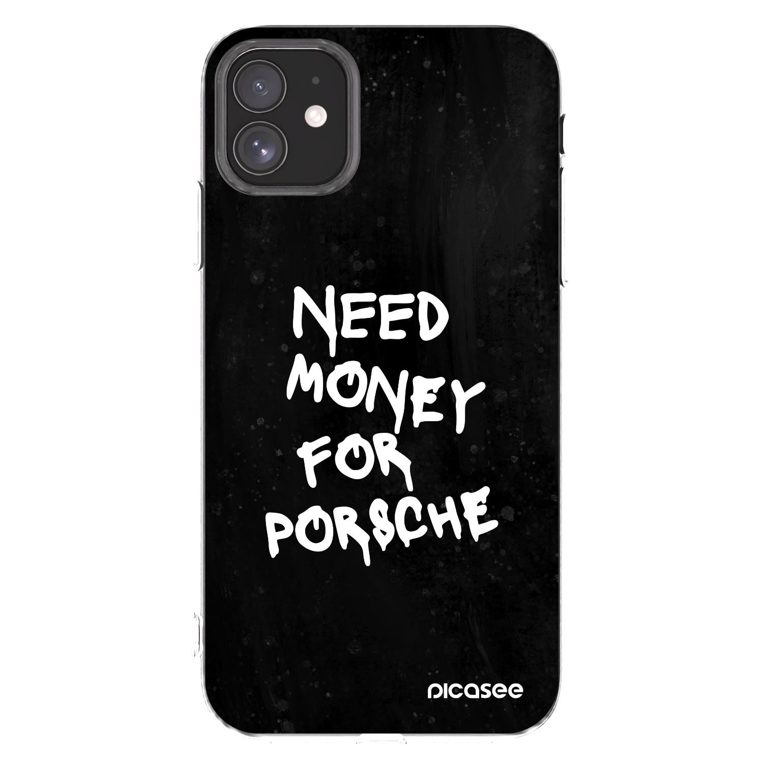 Picasee silikonska prozirna maskica za Apple iPhone 11 - Black Dollar