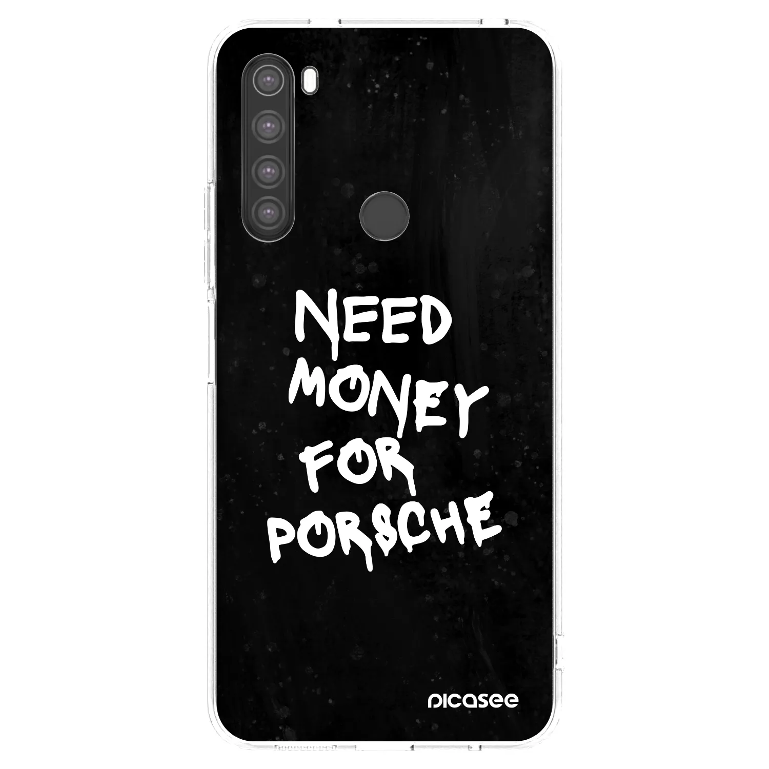 Picasee silikonska prozirna maskica za Xiaomi Redmi Note 8 - Black Dollar