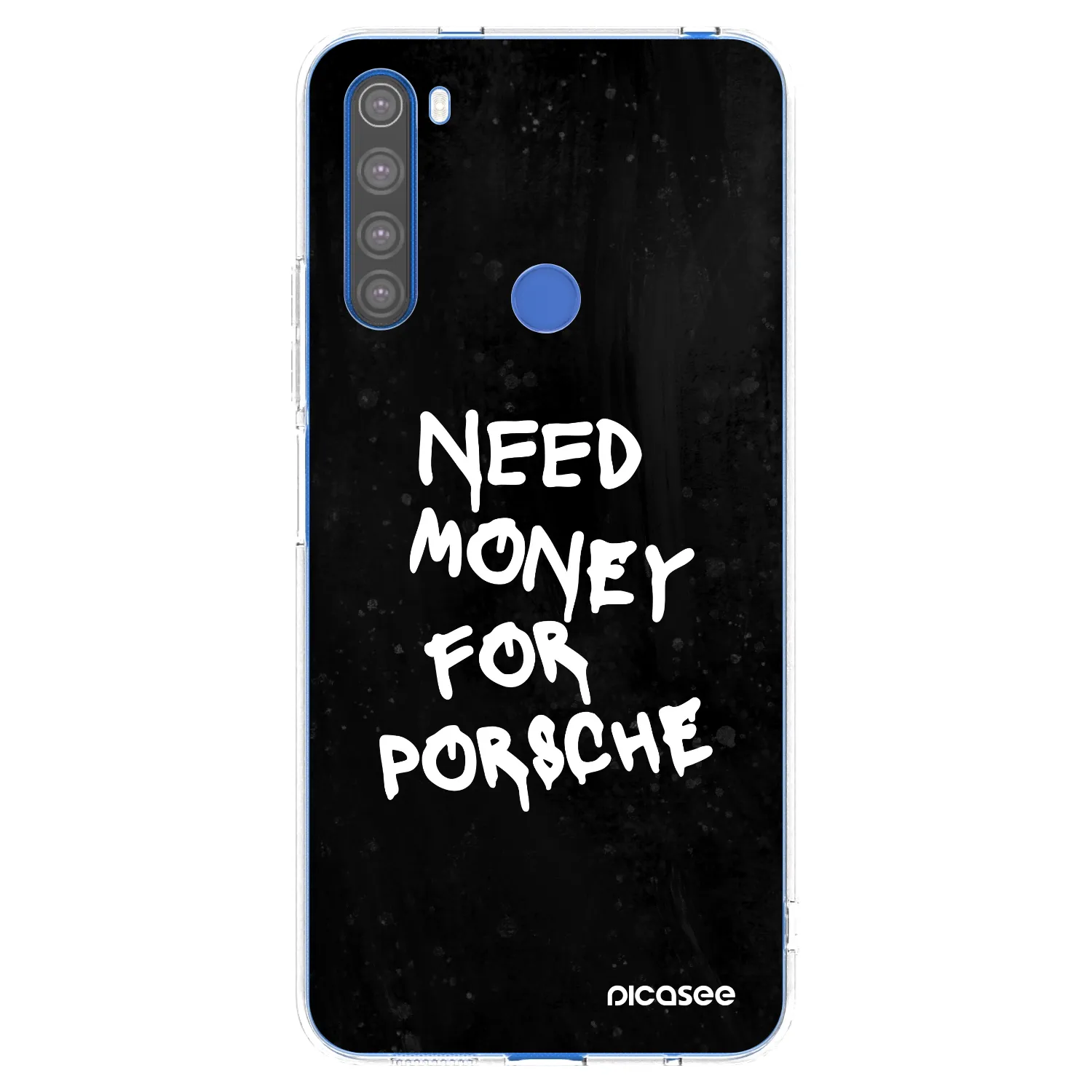 Picasee silikonska prozirna maskica za Xiaomi Redmi Note 8T - Black Dollar
