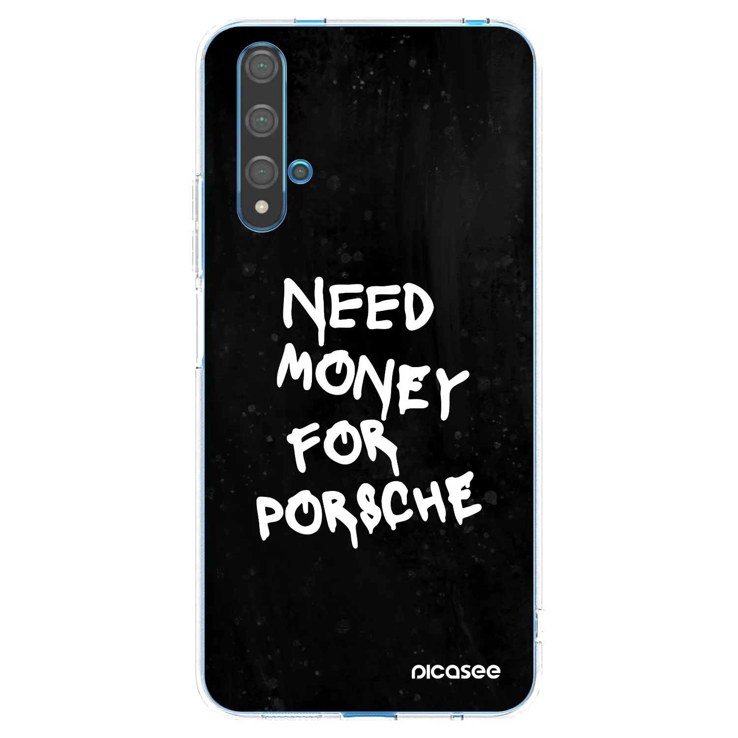 Picasee silikonska prozirna maskica za Huawei Nova 5T - Black Dollar