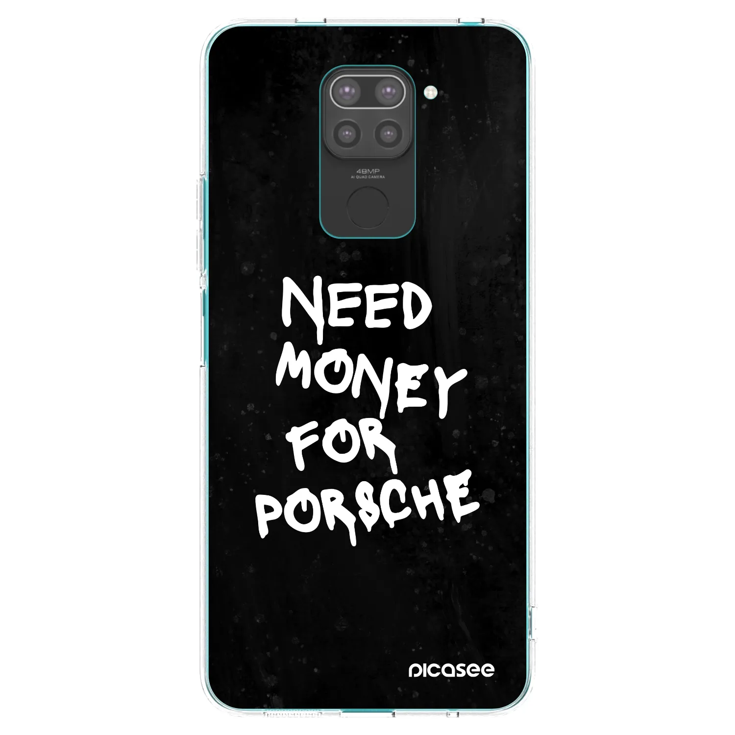 Picasee crna silikonska maskica za Xiaomi Redmi Note 9 - Black Dollar