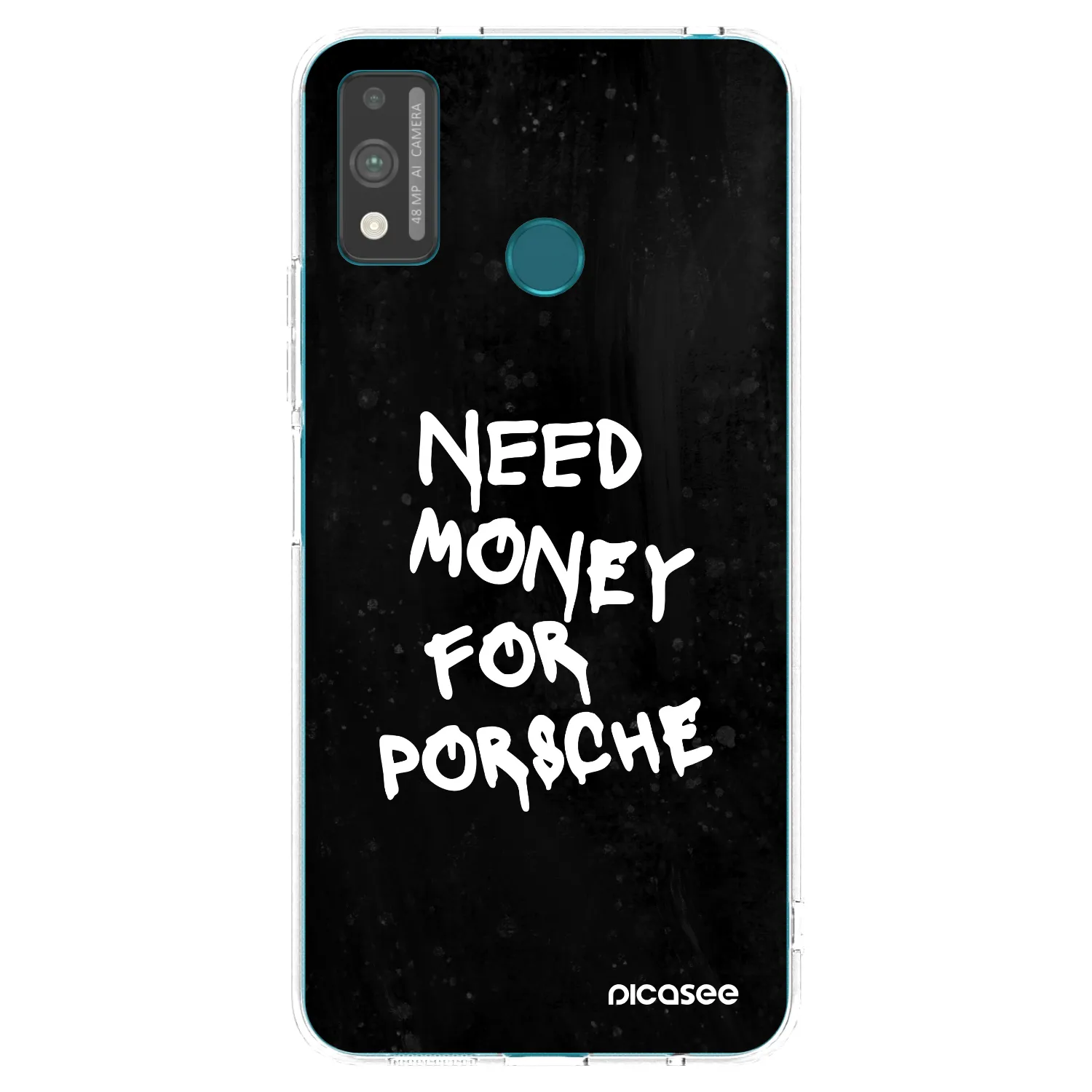 Picasee silikonska prozirna maskica za Honor 9X Lite - Black Dollar
