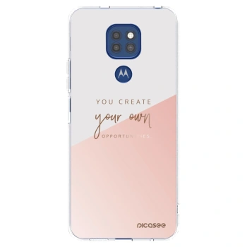Picasee silikonska prozirna maskica za Motorola Moto G9 Play - You create your own opportunities