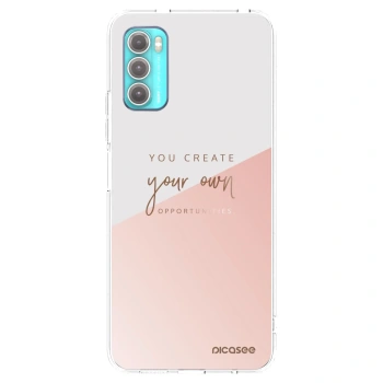 Picasee silikonska prozirna maskica za Motorola Moto G60 - You create your own opportunities