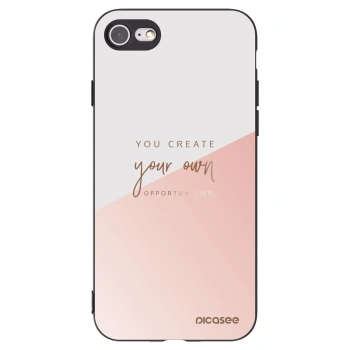 Picasee crna silikonska maskica za Apple iPhone 8 - You create your own opportunities