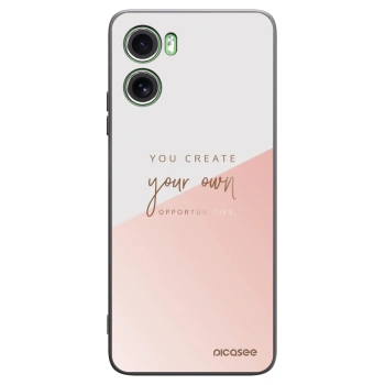 Picasee crna silikonska maskica za Motorola Moto G06 - You create your own opportunities