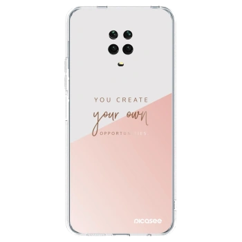 Picasee silikonska prozirna maskica za Xiaomi Redmi Note 9S - You create your own opportunities