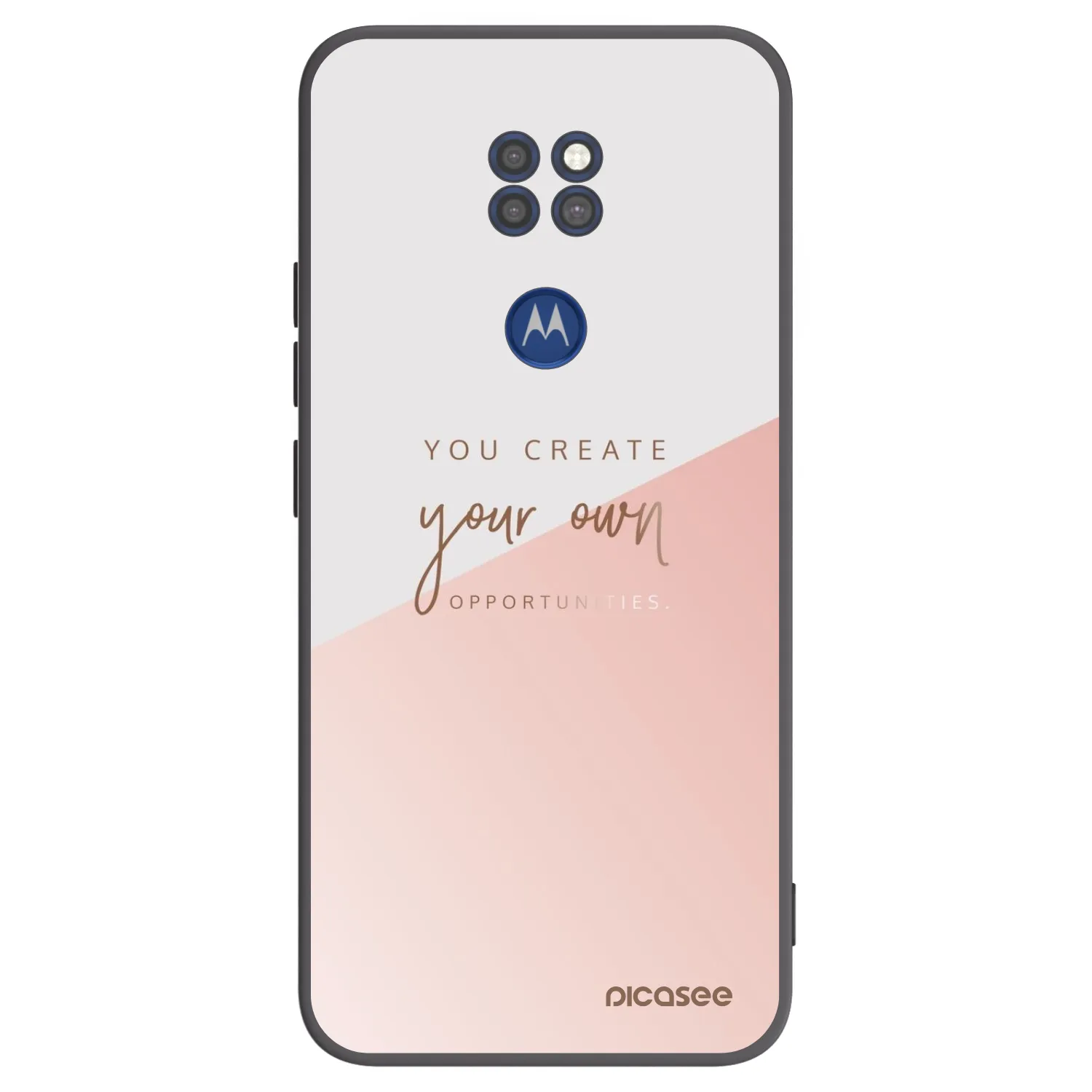 Picasee crna silikonska maskica za Motorola Moto G9 Play - You create your own opportunities