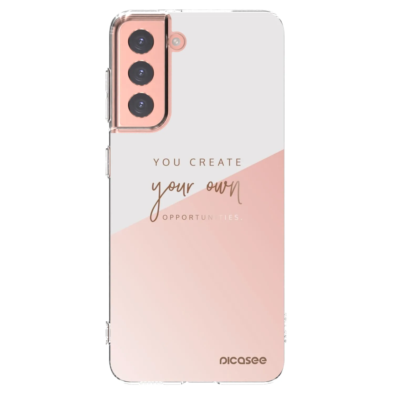 Picasee silikonska prozirna maskica za Samsung Galaxy S21 5G G991B - You create your own opportunities