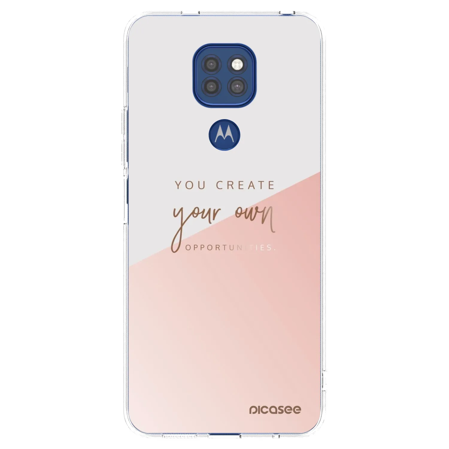 Picasee silikonska prozirna maskica za Motorola Moto G9 Play - You create your own opportunities