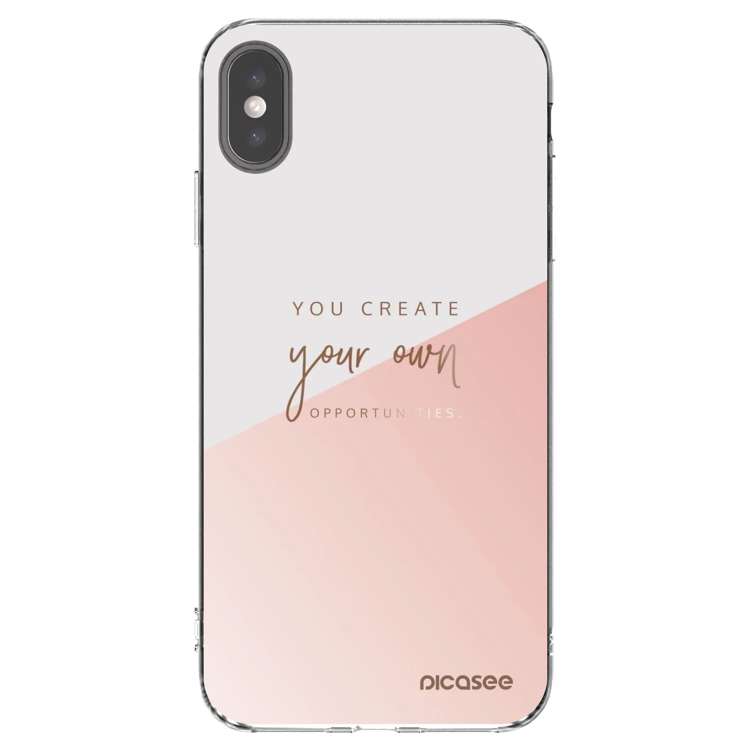 Picasee silikonska prozirna maskica za Apple iPhone XS Max - You create your own opportunities