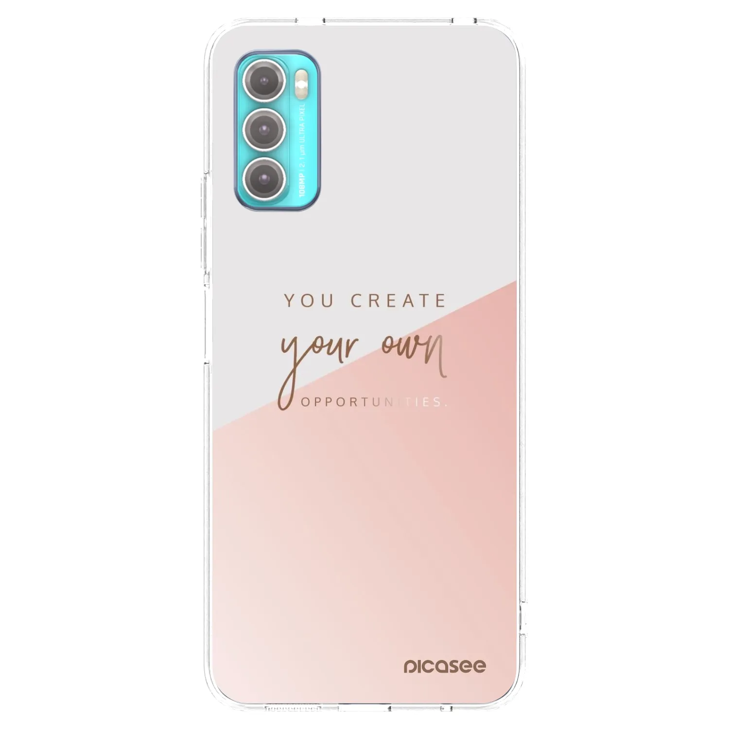 Picasee silikonska prozirna maskica za Motorola Moto G60 - You create your own opportunities