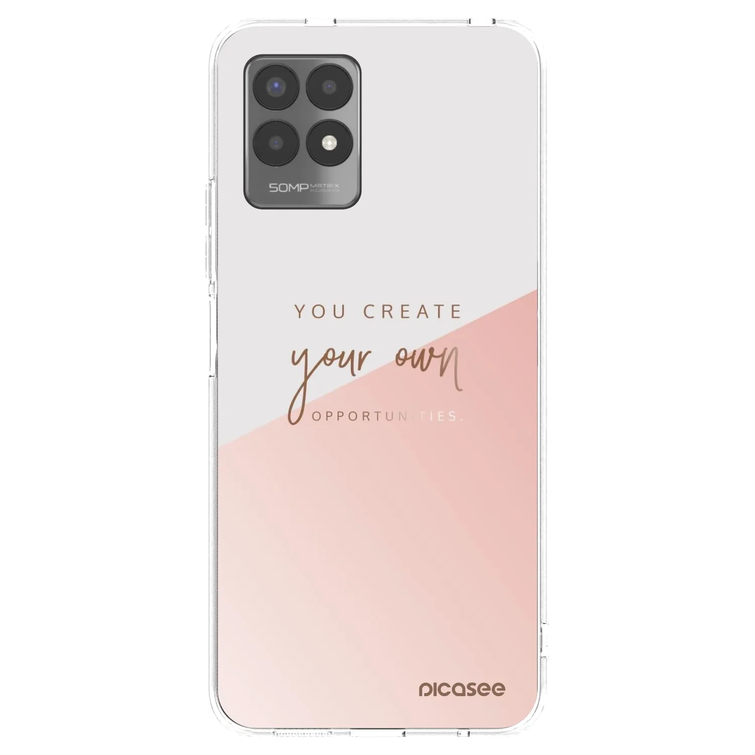 Picasee silikonska prozirna maskica za Realme 8i - You create your own opportunities