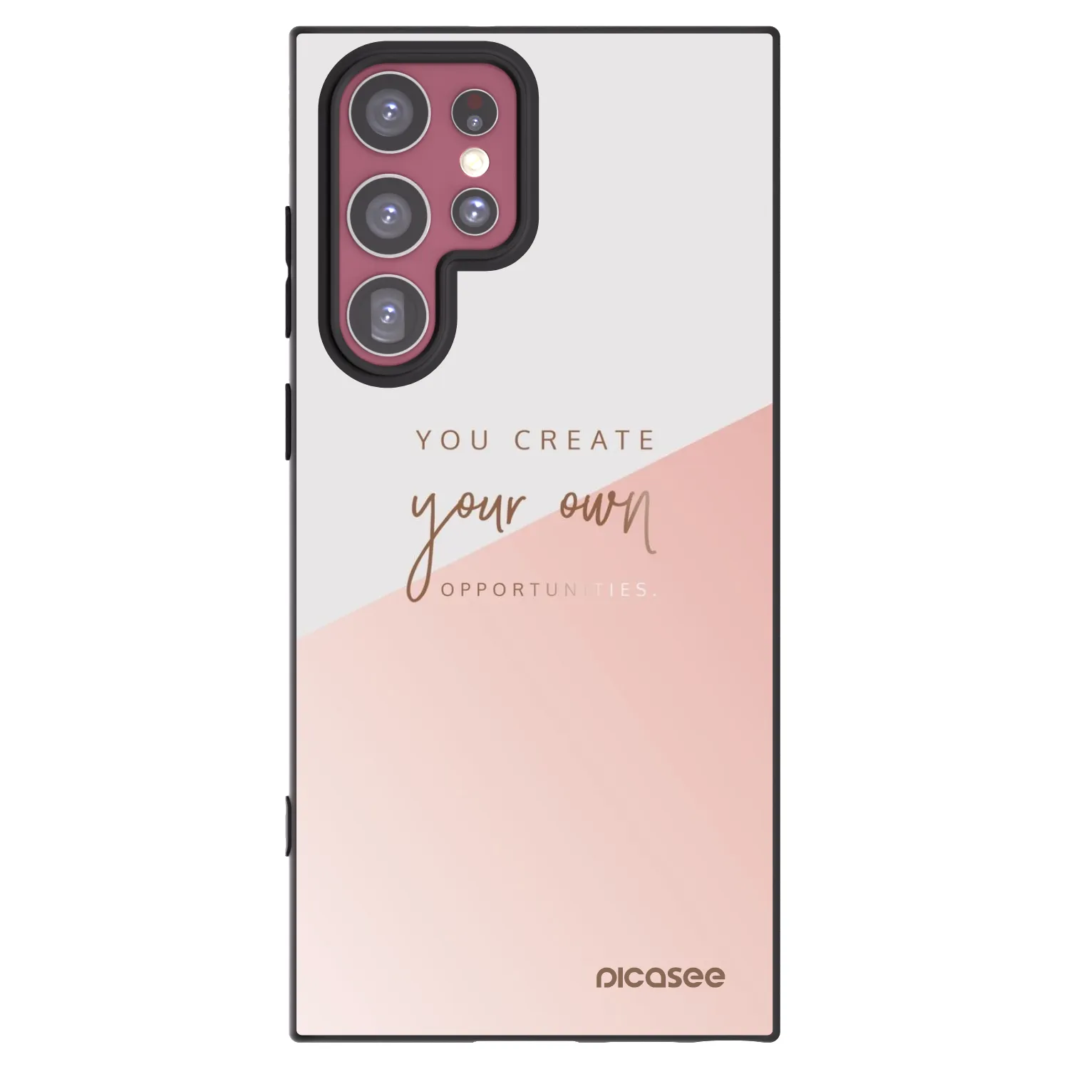 Picasee crna silikonska maskica za Samsung Galaxy S22 Ultra 5G - You create your own opportunities