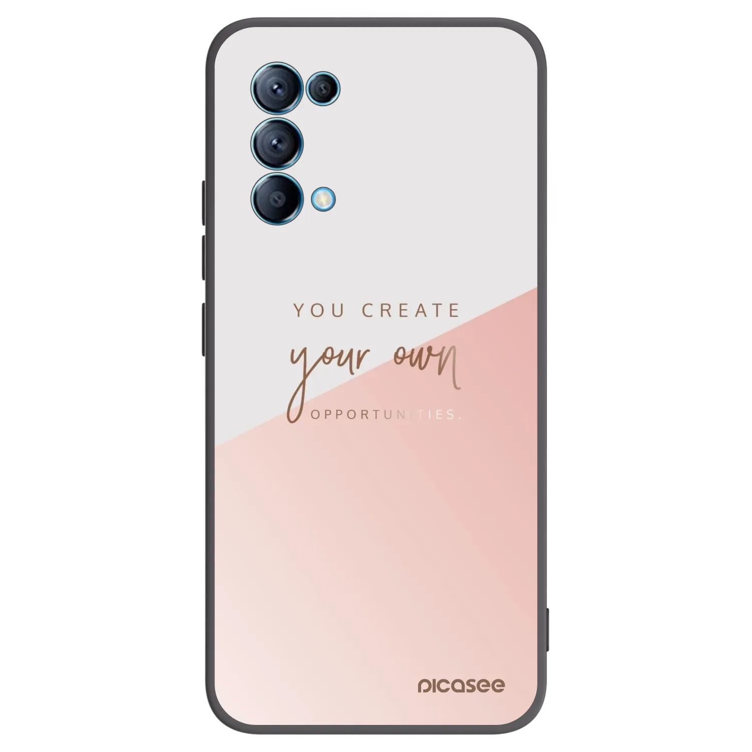 Picasee crna silikonska maskica za OPPO Reno 5 5G - You create your own opportunities