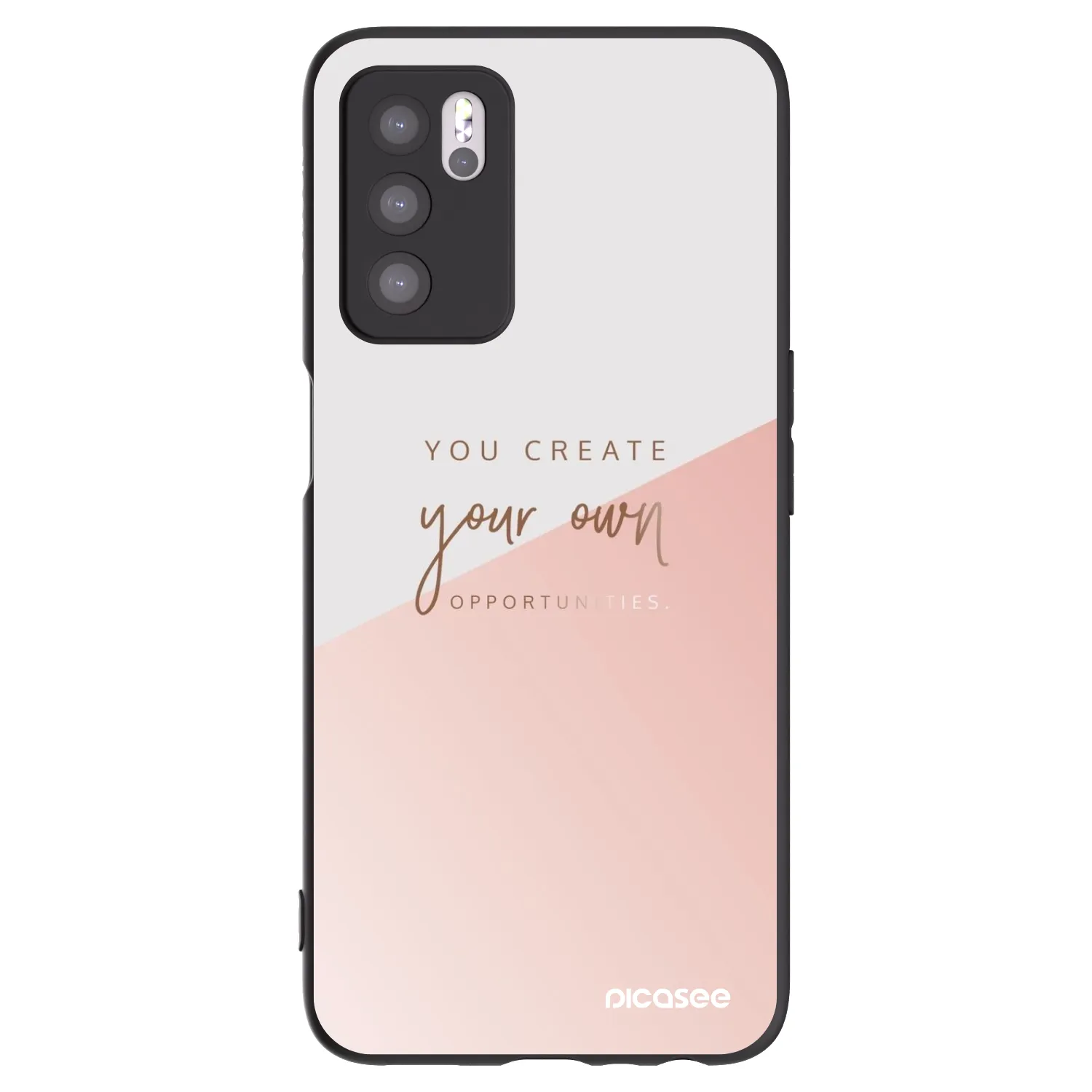Picasee crna silikonska maskica za OPPO A16s - You create your own opportunities