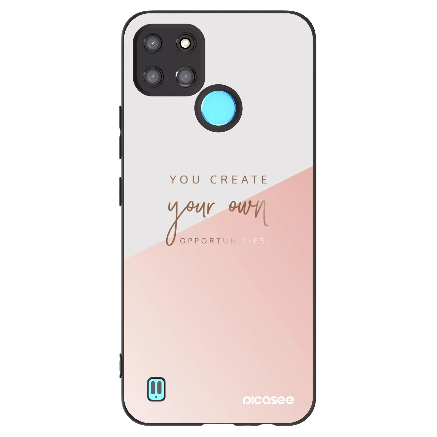 Picasee crna silikonska maskica za Realme C21Y - You create your own opportunities