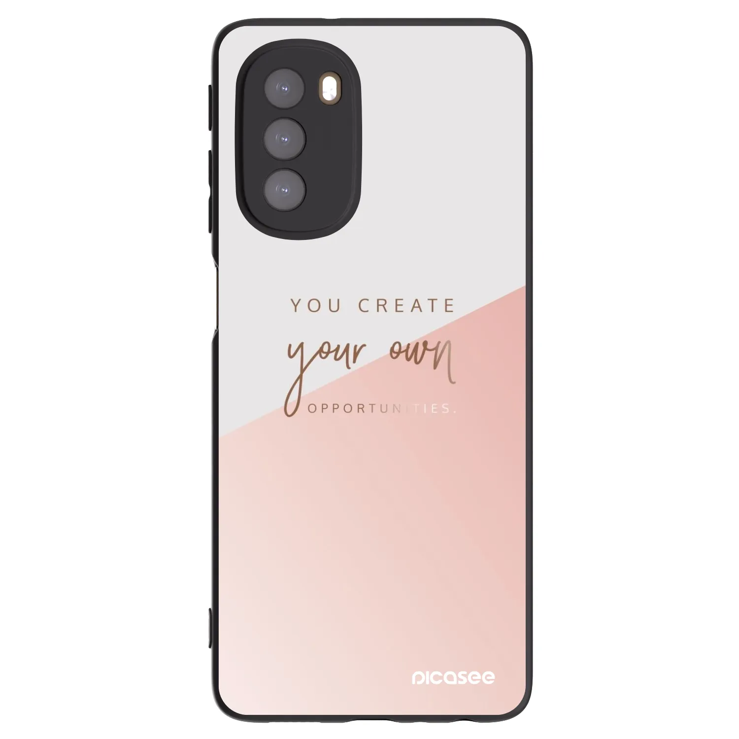 Picasee crna silikonska maskica za Motorola Moto G51 - You create your own opportunities
