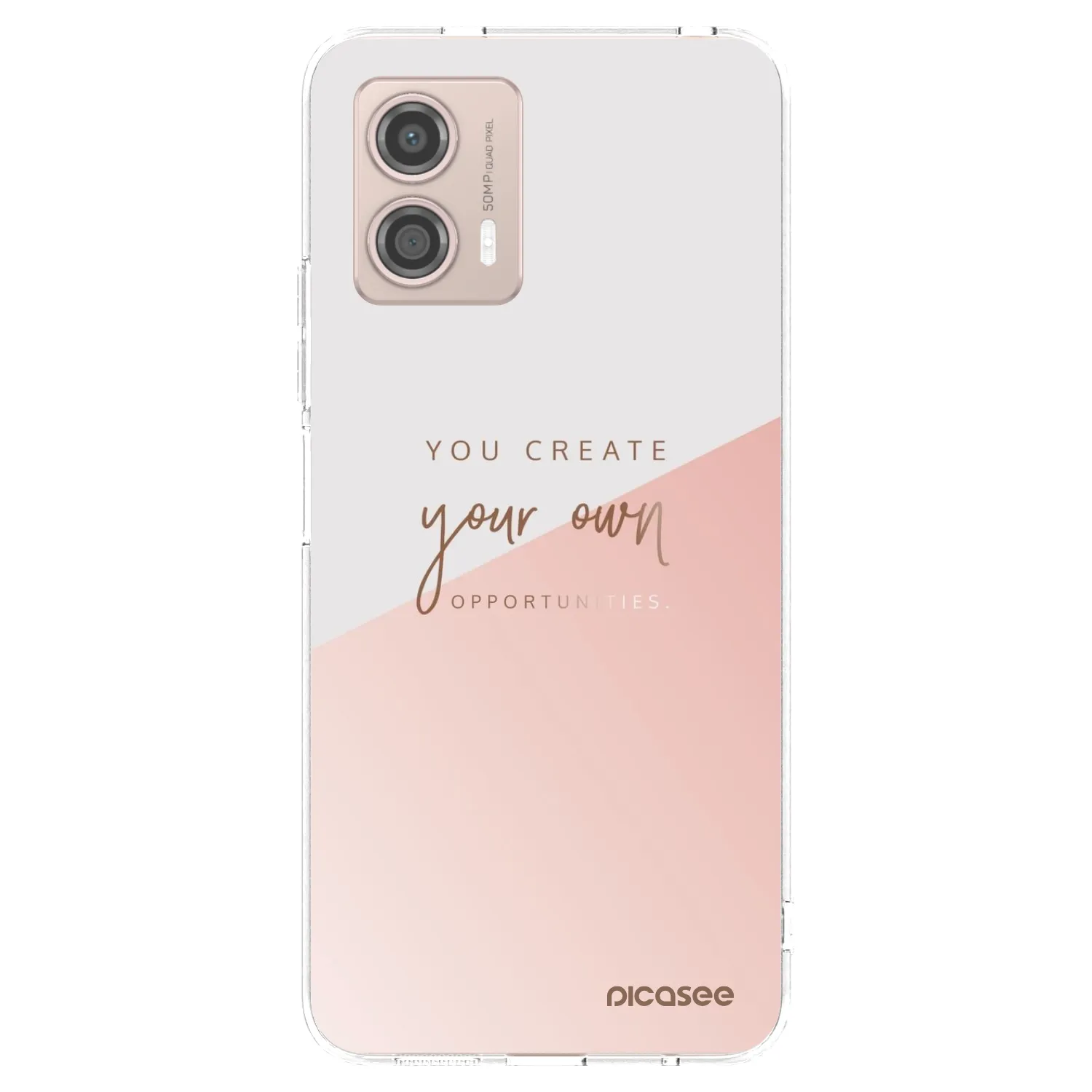Picasee silikonska prozirna maskica za Motorola Moto G53 5G - You create your own opportunities