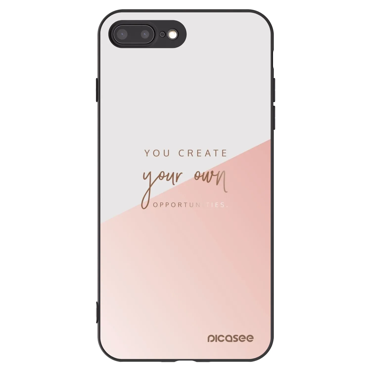 Picasee crna silikonska maskica za Apple iPhone 8 Plus - You create your own opportunities