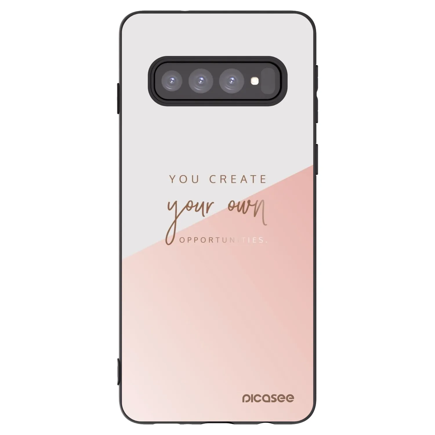 Picasee crna silikonska maskica za Samsung Galaxy S10 G973 - You create your own opportunities