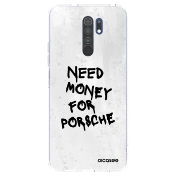Picasee silikonska prozirna maskica za Xiaomi Redmi 9 - White Dollar