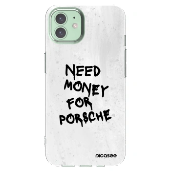 Picasee silikonska prozirna maskica za Apple iPhone 12 - White Dollar