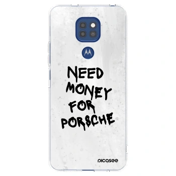 Picasee silikonska prozirna maskica za Motorola Moto G9 Play - White Dollar
