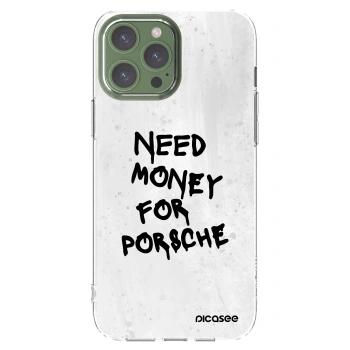 Picasee silikonska prozirna maskica za Apple iPhone 13 Pro Max - White Dollar