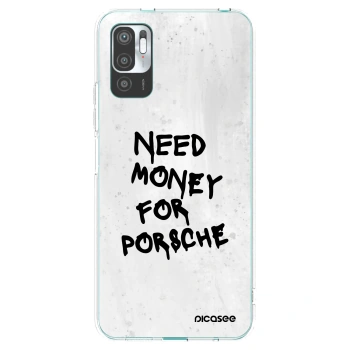 Picasee silikonska prozirna maskica za Xiaomi Redmi Note 10 5G - White Dollar